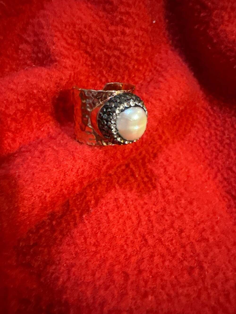 Freshwater Pearl Cuff Statement Ring - Ajustable - image 2